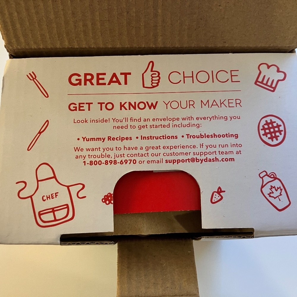 NWOT! ❤️ DASH Mini Heart ❤️ Waffle Maker! - Picture 10 of 14